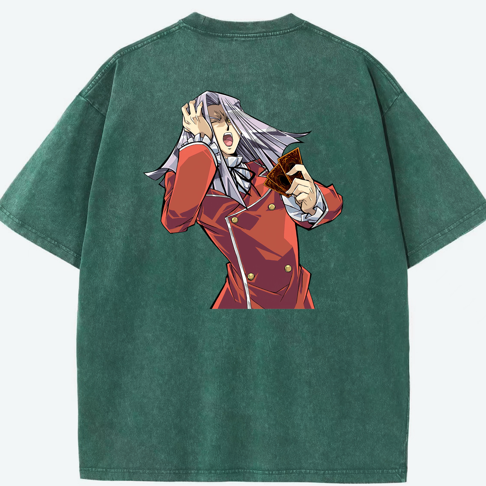 （画像用） 遊☆戯☆王 Yu-Gi-Oh! 綿100% ヴィンテージ風 半袖Tシャツ（背面プリント）